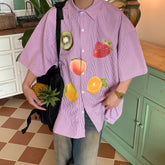 Blusas casuales con rayas y frutas lindas